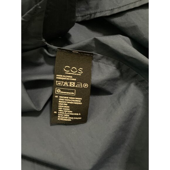 Cos Womens Lagenlook Cotton Dress/Top Size L Navy Blue Minimal Oversized - Picture 8 of 9